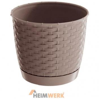 Maceta Ratolla Redonda 2,8L Ocre Oscuro para Jardín