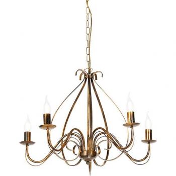Araña clásica de 5 luces en oro antiguo - Giuseppe 5