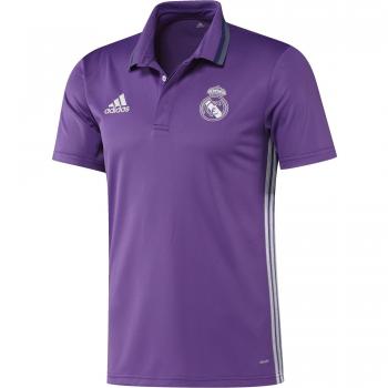 adidas Real Madrid Cf Cl Polo, Hombre, Morado / Blanco, XL