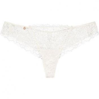 Tanga de encaje floral Black Limba con tiro bajo - Braga Brasileña Piaf Gardenia