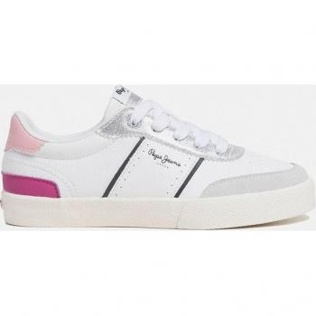 Pepe Jeans - Zapatilla de tenis retro de niña en contraste de color Kenton Muse Blanco