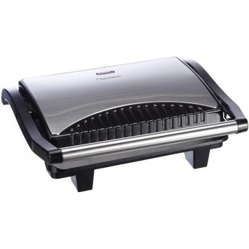 Bestron Parrilla Sandwichera con Revestimiento Antiadherente y Bandeja Recoge Grasa, 1000 W, Negro