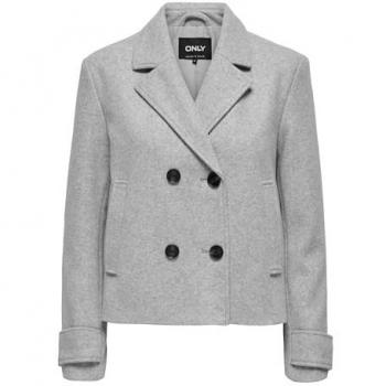 Only Freja Life Short Women's Coat in Light Grey Melange