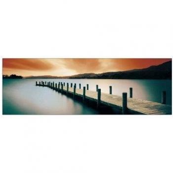 Artopweb Panel Decorativo con Diseño Jetty Wooden Landing, Madera, Multicolor, 90x3x30 cm