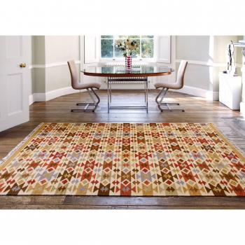 Alfombra orientales clásicos kilim tradicional 120x170cm KE05 Multicolor 80% lana 20% yute