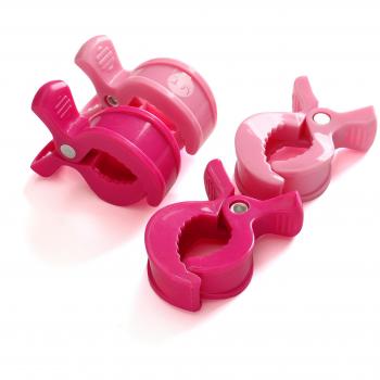 Ganchos para cochecito LAT clips para muselina y juguetes, clips para asiento de coche o mantas, 4 unidades