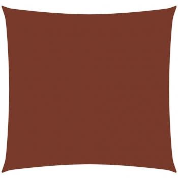 Toldo de vela cuadrado tela Oxford terracota 6x6 m