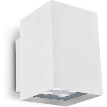 Aplique jardín Afrodita Cristal Blanco 15 Cm, Aplique led Up & Down para exterior Blanco 10cm, 1690lm, 3000K, IP55
