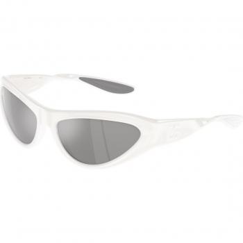 Dolce & Gabbana DG6190 33126G Unisex Cat Eye Sunglasses White Size 60