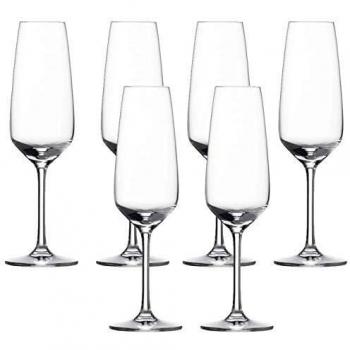 Juego de 6 copas de champán Schott Zwiesel Taste 0,28 L con punto de mousse