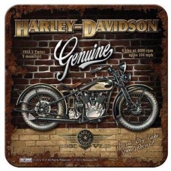 Nostalgic-Art - Harley-Davidson de muro de ladrillos - metal-posavasos - 9 x 9 cm