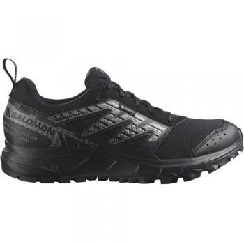 Salomon Wander GTX Zapatillas de Trail Running Impermeables para Mujer, Comodidad Mullida, Sujeción del Pie Segura, Color Negro, Talla 40 2/3