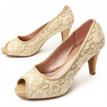 Zapato De Tacón Para Mujer Montevita Unne9 91275 Dorado Talla: 36
