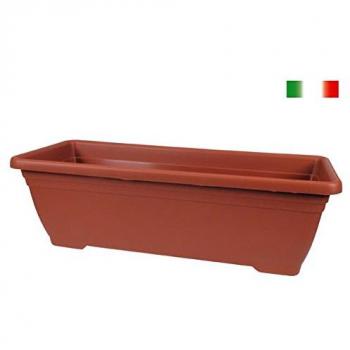 Jardinera Rectangular Iris Resistente 80x20x16 cm Marrón