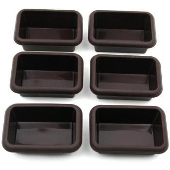 Moldes Rectangulares Mini de Silicona Platino (6 unidades, Azul) - Lurch