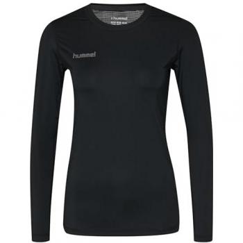 Camiseta de Manga Larga Hummel First Performance para Mujer, Color: Negro, Talla: M