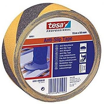 TESA 60951-00000-00 - Cinta Antideslizante - 15m x 50mm Negra/Amarilla