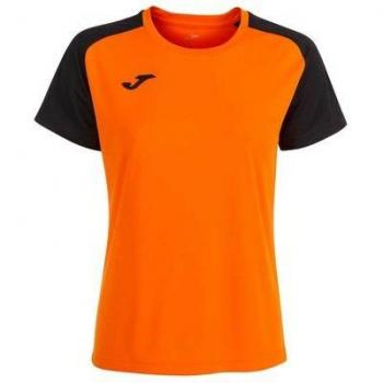 Camiseta de manga corta mujer Academy IV naranja negro Joma