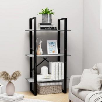 vidaXL Storage Shelf - Concrete Grey, 60x30x105 cm, Engineered Wood
