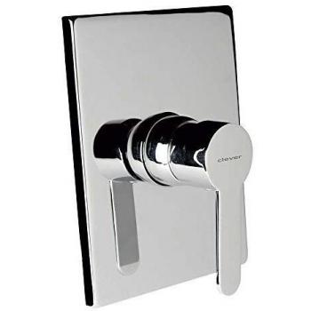 Clever 98717 Grifo de Ducha Monomando para Empotrar 1 Via Arctic Econature, Cromado