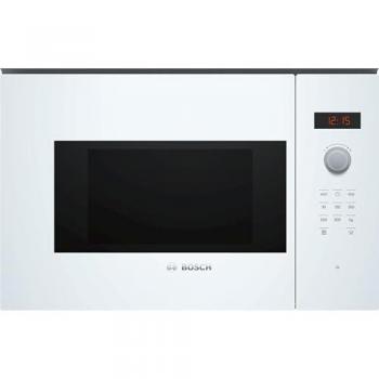 Microondas Empotrable Bosch BFL523MW1F, Serie 4, 20 Litros, 800 W, Blanco