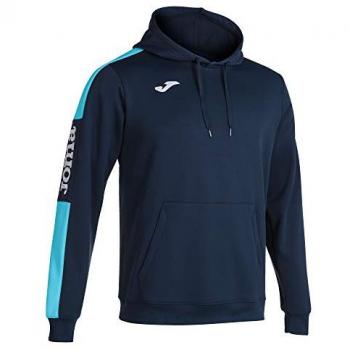 Joma Championship IV Men's Hoodie in Navy and Fluorescent Turquoise