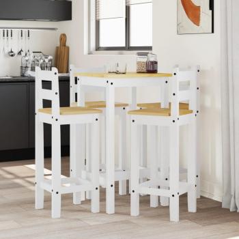 Conjunto de barra de madera de pino sólido blanco 5 PCs