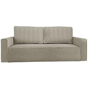 Sofá-cama Stamford 105 con caja de ropa de cama, dimensiones 216x90x92cm, tapizado en Cord Ontario 014