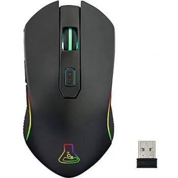 THE G-LAB Kult XENON Ratón Gaming Inalámbrico Recargable de Alto Rendimiento - Ratón Gaming Inalámbrico 5000 DPI, LED RGB, 6 Botones, Software Dedicado, Ligero y Rápido, Compatible con PC/PS4/Xbox One