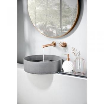 Grifo monomando empotrado lavabo Olimpo oro rosa cepillado