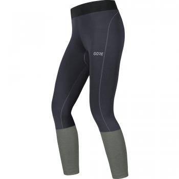 Gore Running Wear GORE Wear, Mujer, Mallas 7/8 transpirables para correr, GORE R3 Women 7/8 Tights, Talla: 34, Color Gris oscuro/Gris topo, 100235