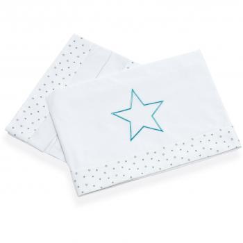 Alondra Mare 181 - Sábanas minicuna con estrellas infantiles, 3 piezas, color blanco