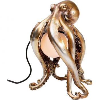 Lámpara de mesa Animal Octopus en oro 34cm de Kare Design