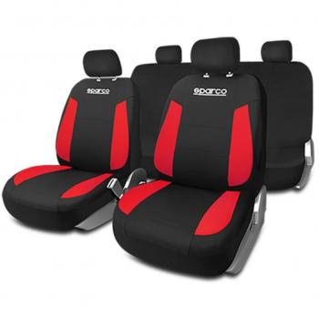 Juego de Fundas para Asientos de Coche Sparco Strada Negro/Rojo