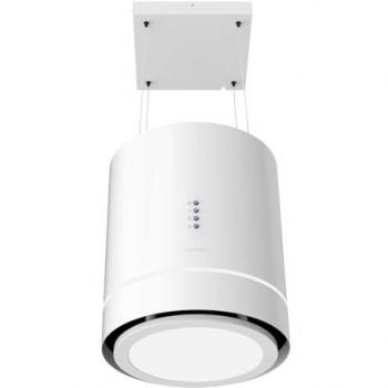 Campana Extractora Colgante Redonda Cecotec Bolero Flux CRE 448000 Blanca A++ 44cm, Succión 800m3/h, Motor 210W, Control Electrónico, Luz
