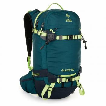 Kilpi GLACIER-U 30L Unisex Ski Touring and Freeride Backpack Dark Green