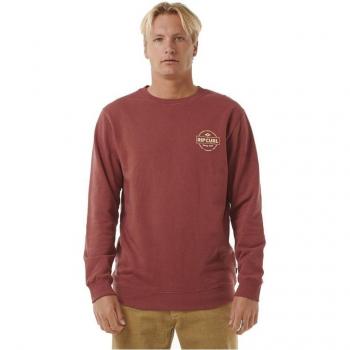 Sudadera Rip Curl Stapler Crew Hombre Apple Burdeos