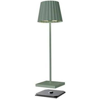 Lámpara de mesa portátil LED Troll 2.0 con batería integrada, color verde, 38 cm, 2x 1,2W, 230lm, IP54