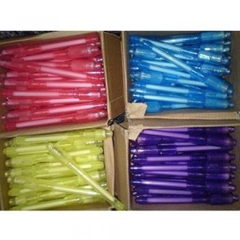 Adhesivo de UV rotulador con tinta invisible, UV activo de tinta, Magic marcador Secret bolígrafo con UV-LED en la tapa - 4 diferentes colores a elegir