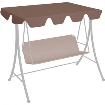 vidaXL Replacement Canopy for Garden Swing Brown 150/130x105/70 cm