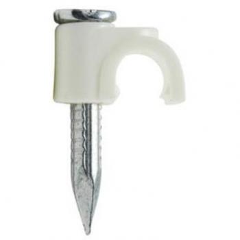 GRAPA CABLE MANGUERA 7MM BLANCA (100UDS.)