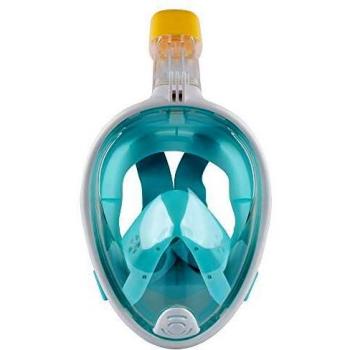 Wsobue Máscara de Buceo, Máscara de Snorkel 180° Panorámica Vista Anti-Niebla Apoyo Camara Deportiva, Anti-Fugas Gafas Snorkel para Adultos y niños