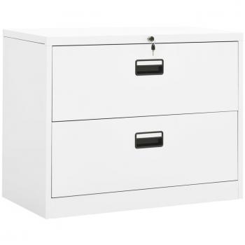 Clasificador de gabinete blanco 90x46x72,5 cm en acero
