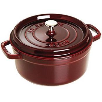 Staub 7-Quart Enamel Cast Iron Round Dutch Oven - Grenadine
