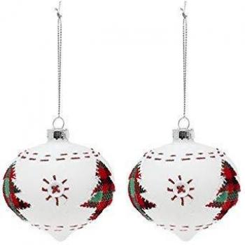 Atosa 45200 – b/Fen. Bola 8 cm Cristal Blanco 2 uds