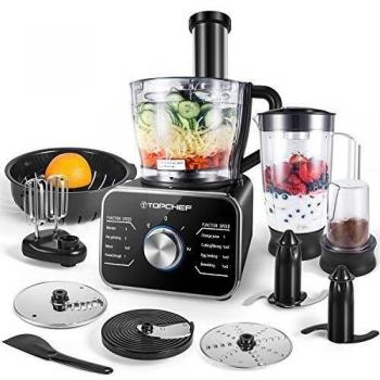 TopChef Procesador de Alimentos 1100W Procesador de Alimentos Compacto