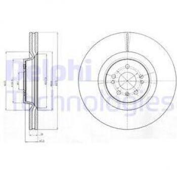 Disco de freno DELPHI BG9060C, tipo: disco de freno, características: diseño optimizado para un rendimiento superior, alta resistencia al desgaste, excelente disipación del calor, fabricación con materiales de calidad para mayor durabilidad