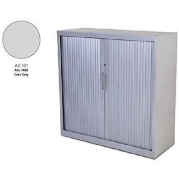 ARMARIO DE ROCADA METALICO CON PUERTAS DE PERSINA CON 2 BALDA 105x80x45 CM COLOR GRIS