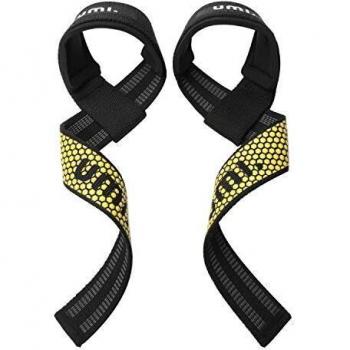 Amazon Brand - Umi - Correas Levantamiento de Pesas, Correas Acolchadas con Sujeción de Gel Doble Lado, Gym Straps Deportivas, muñequeras Powerlifting Gimnasio, Crossfit, Fitness, para halterofília
