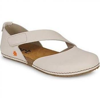 Art Sandalias de Piel Creta para Mujer con Autocierre Color Beige/Cream